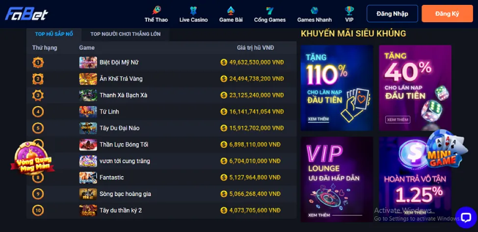 Các loại game nổ hũ đa dạng tại vn8day